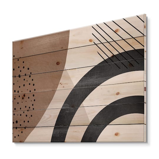 Designart - Abstract Shapes in Terracotta and Ivory Shapes III